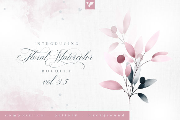 Discover Floral Watercolor Bouquet Vol35