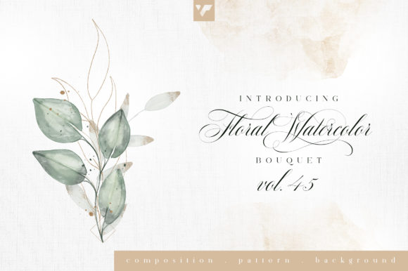 Discover the Beauty of Floral Watercolor Bouquet Vol45