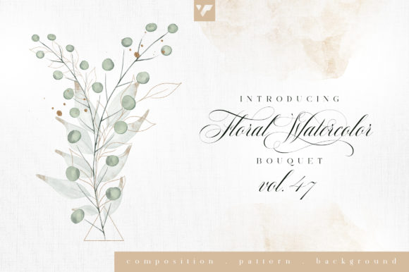 Discover the Beauty of Floral Watercolor Bouquet Vol47