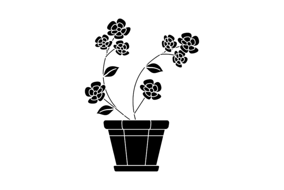 Discover the Versatile Flower Pot Floral Black Color