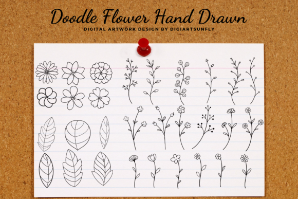 Enhance Your Creative Projects with Doodle Floral Ornament Clipart Graphic