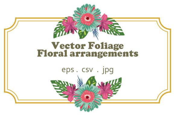 Enhance Your Creative Projects with Vector Floral Foliage Graphic Set 27