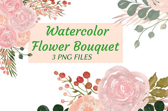 Enhance Your Creative Projects with Watercolor Floral Clipart Pink Bouquet