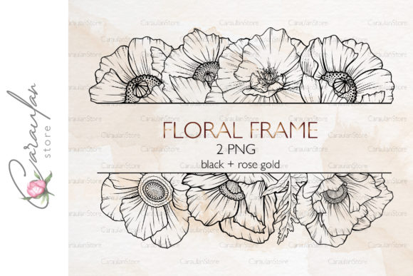 Exploring the Versatility of Floral Frames Line Art PNG and Line Borders