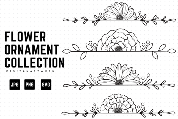Floral Ornament Clipart for Creative Projects