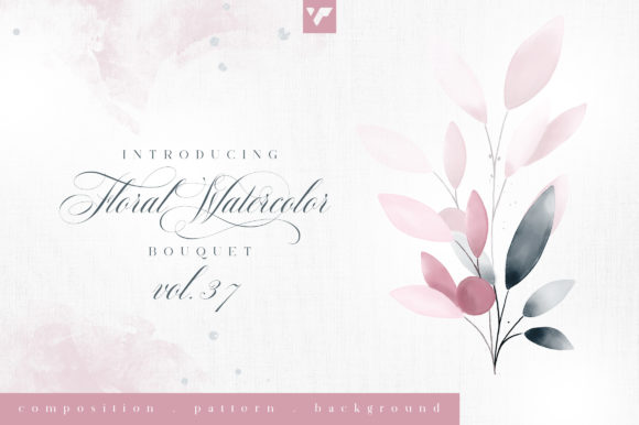 Floral Watercolor Bouquet Vol37: A Unique Blend of Art and Elegance